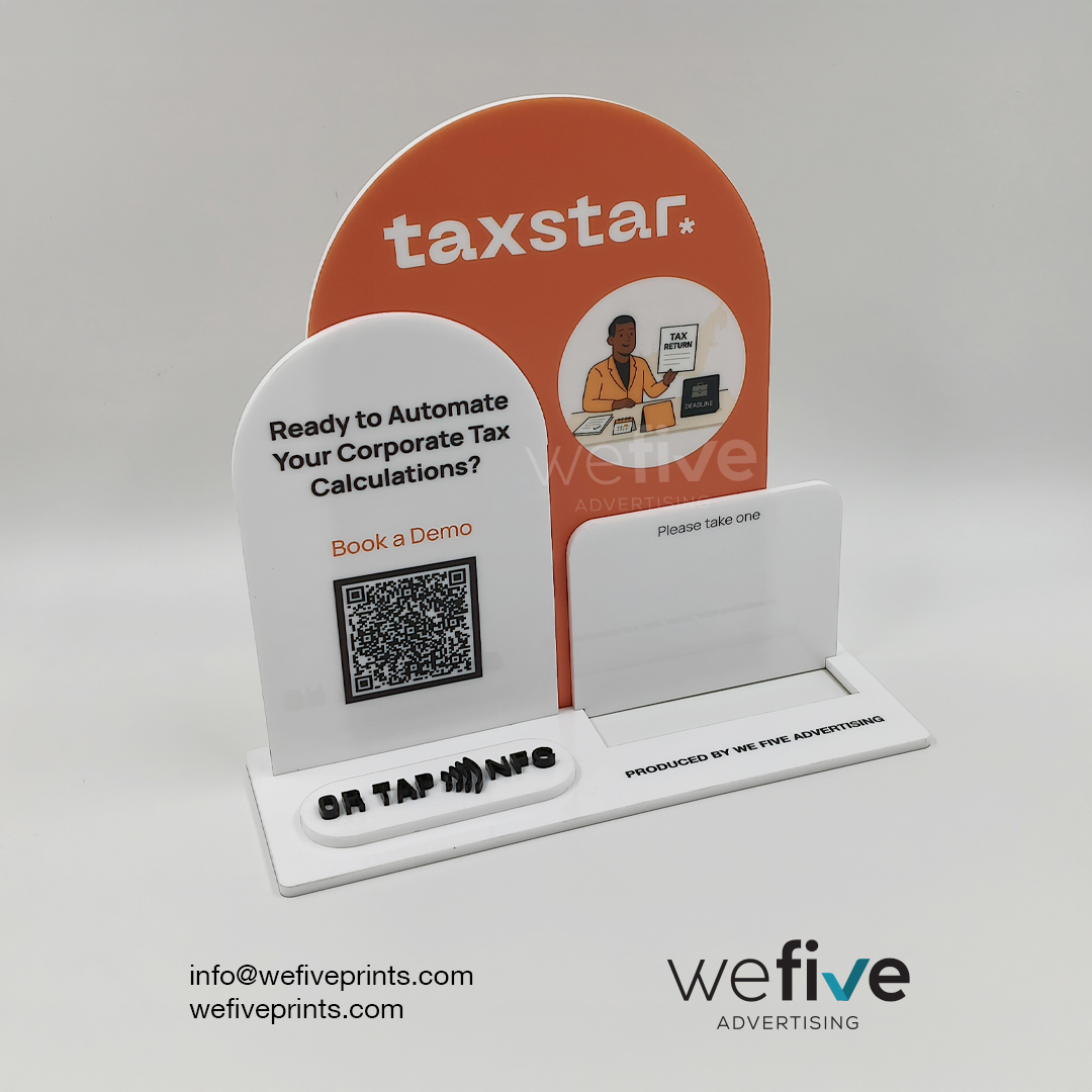 Social Media NFC Google Review Acrylic Stand