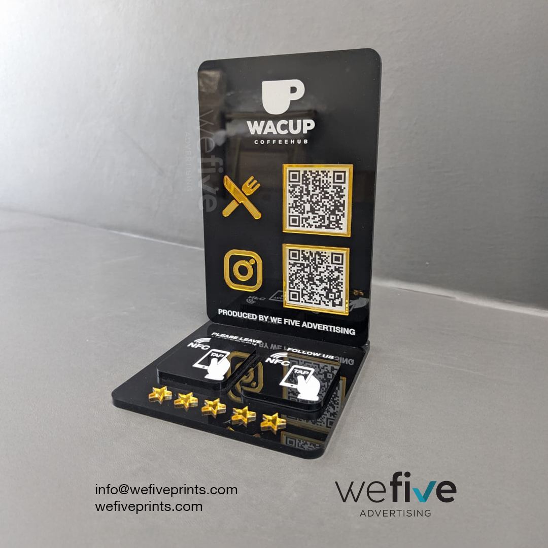 Custom NFC Acrylic Stands UAE