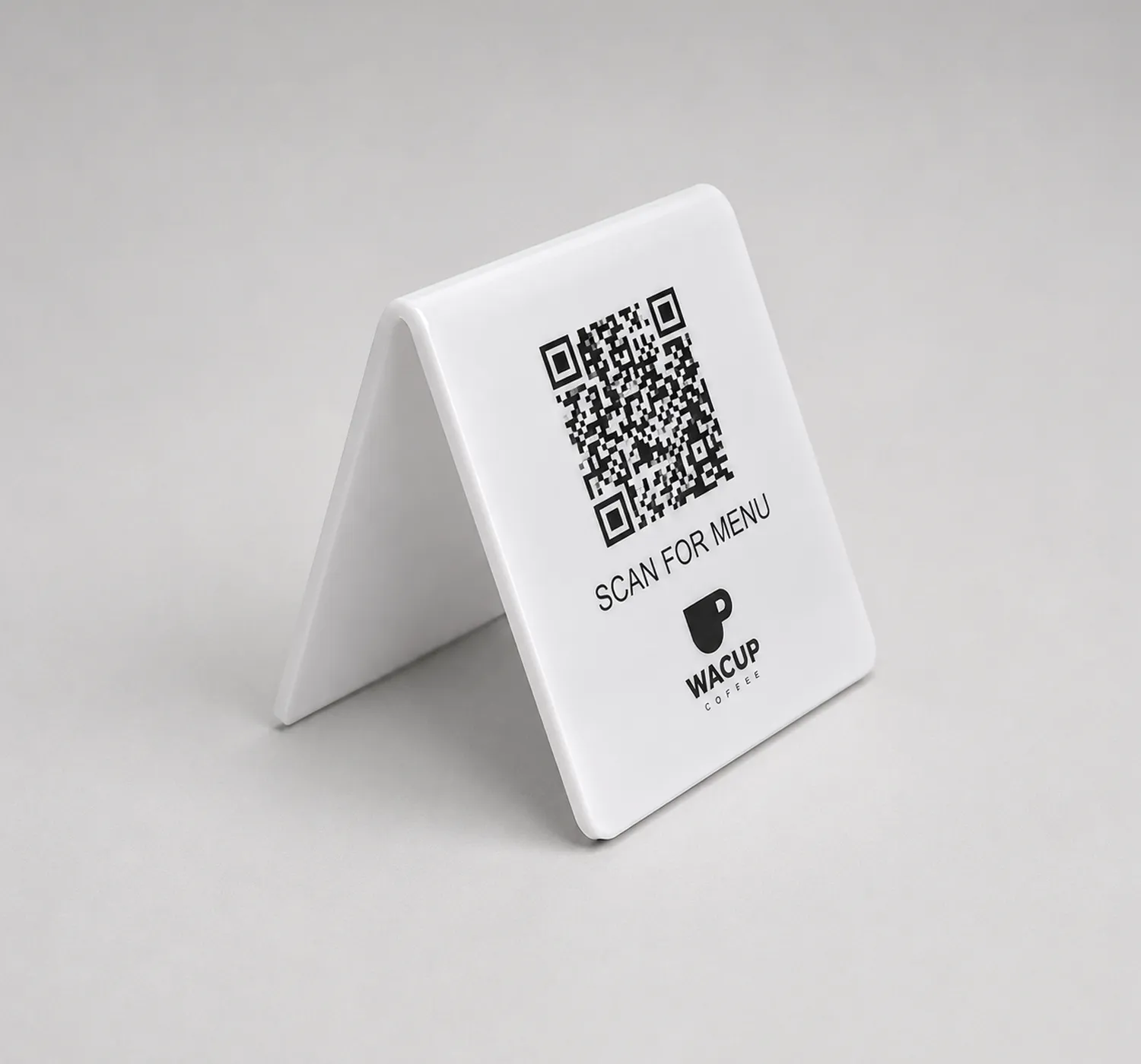 Acrylic Digital Menu QR Stand