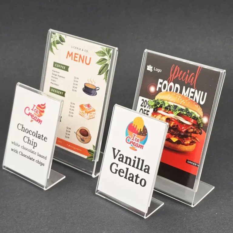 Custom Acrylic Menu Holder Printing in Dubai, Ajman, Sharjah, Abu Dhabi, UAE