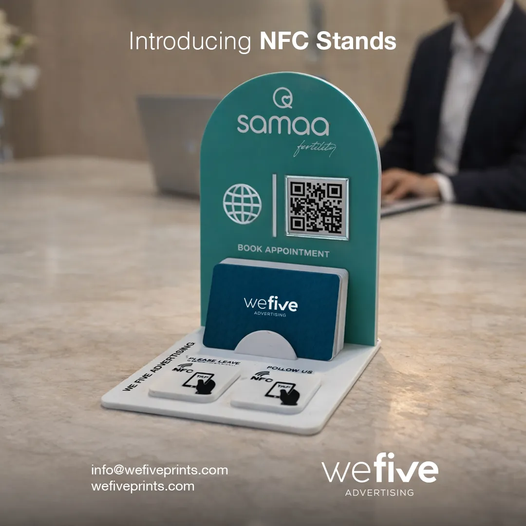 Custom Acrylic NFC Stand & Instagram QR Code Stand in Dubai, Ajman, Sharjah, Abu Dhabi, UAE