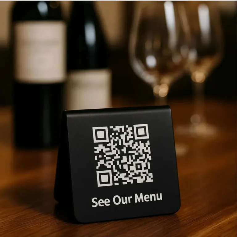 Custom Acrylic QR Code Menu Signage Printing in Dubai, Ajman, Sharjah, Abu Dhabi, UAE