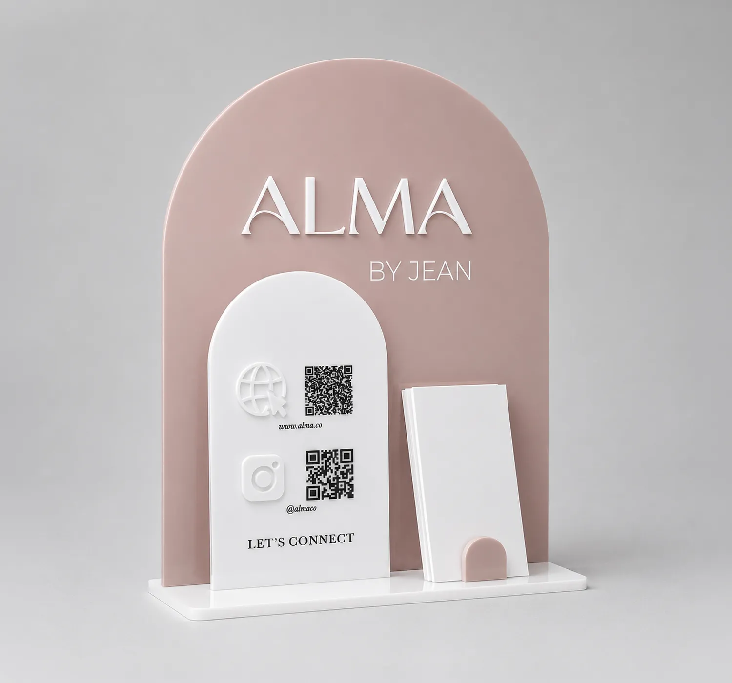 Beauty Salon QR Code Stand