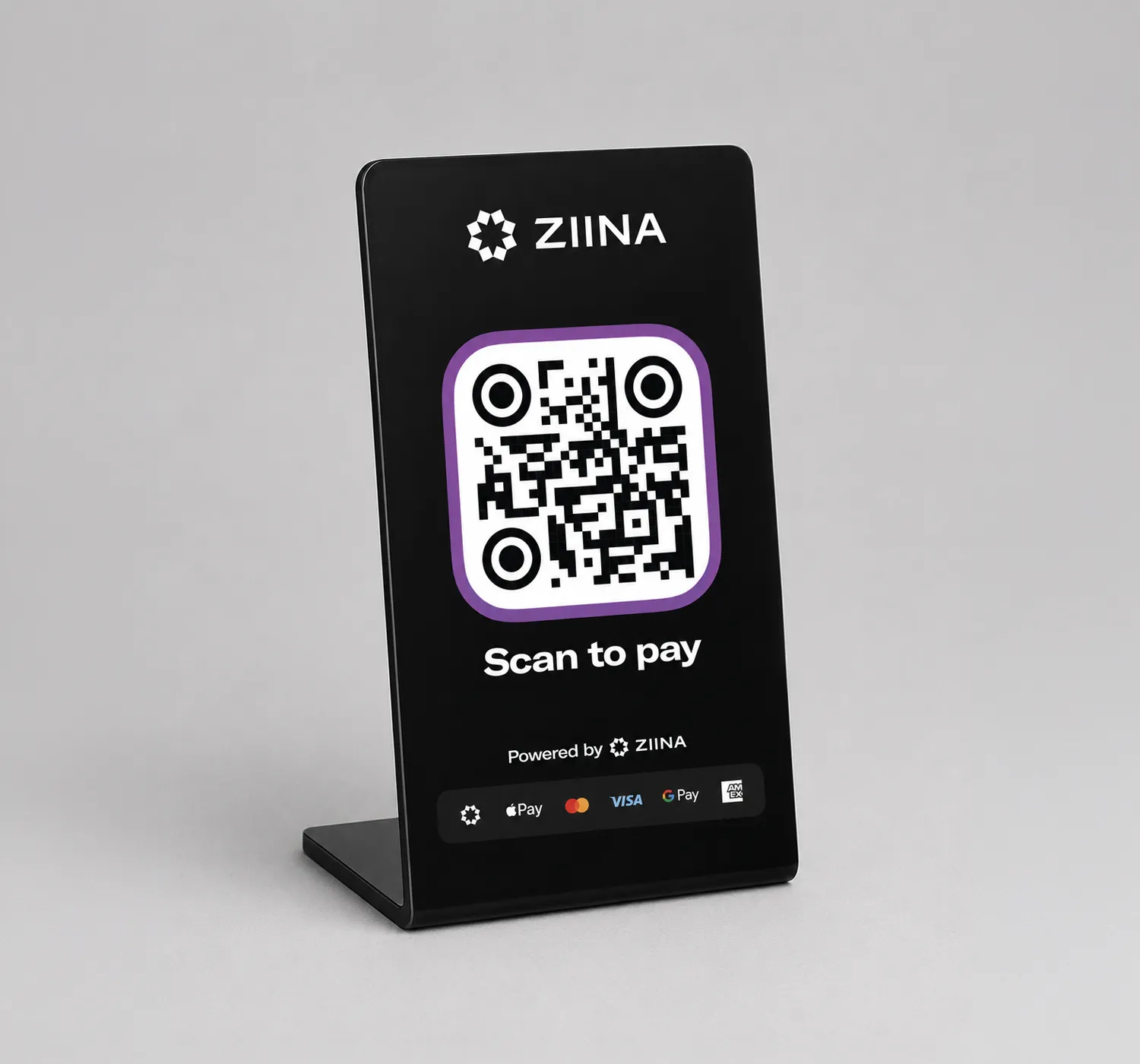 Checkout and Payment QR Code Stand