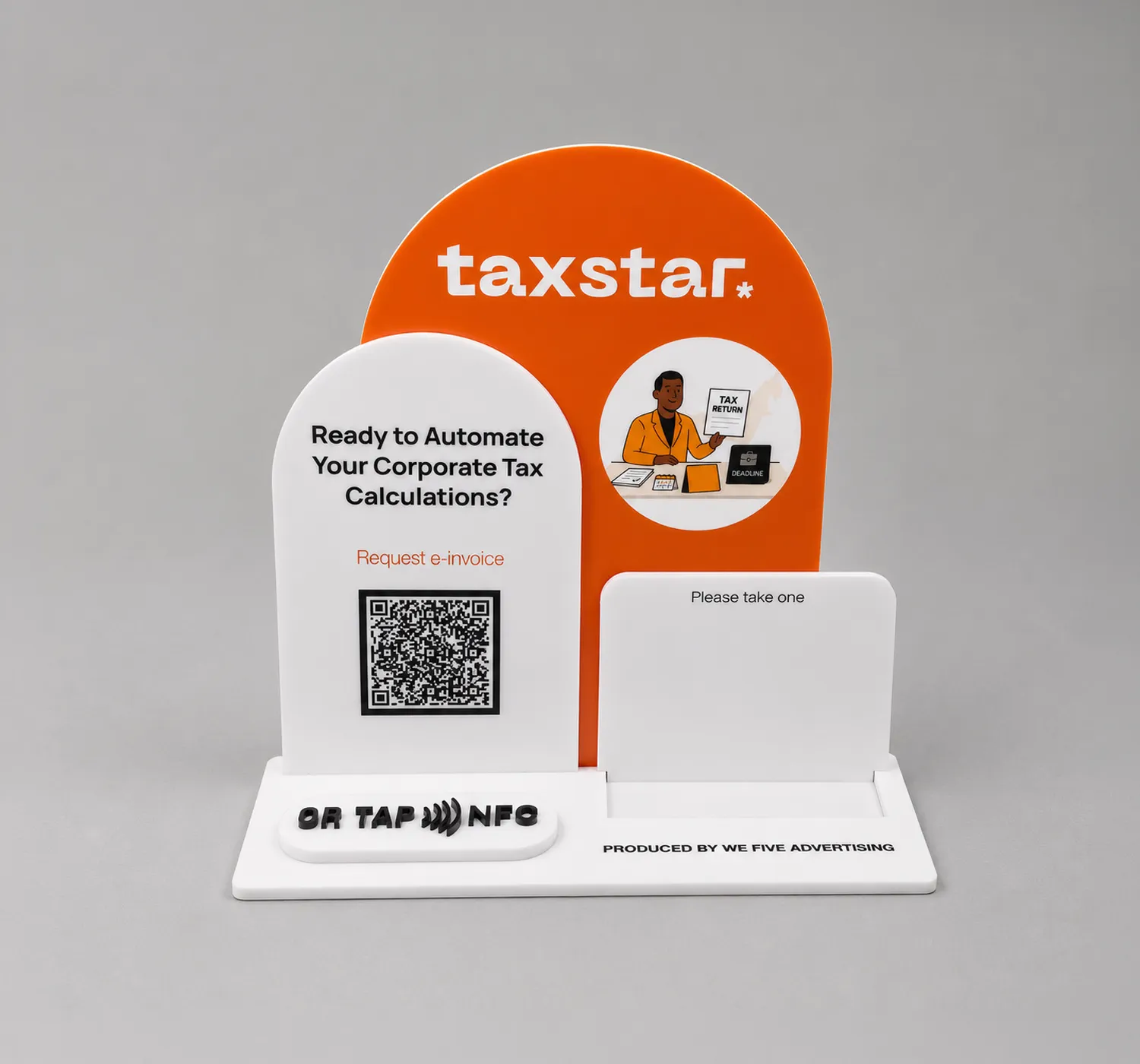 E-Invoice & Tax Receipt Request QR Stand