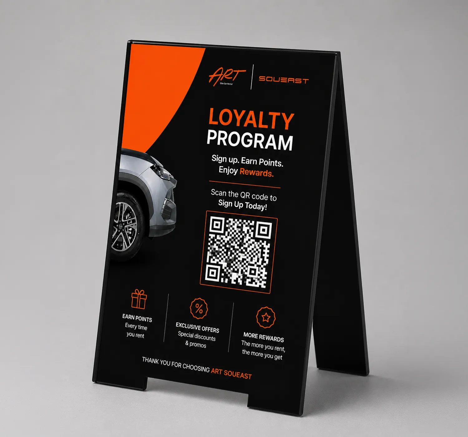 Loyalty Program Sign-up QR Stand