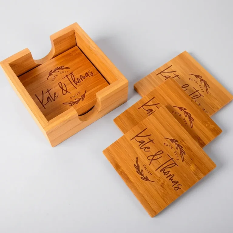 Custom wooden printed tea coasters UAE