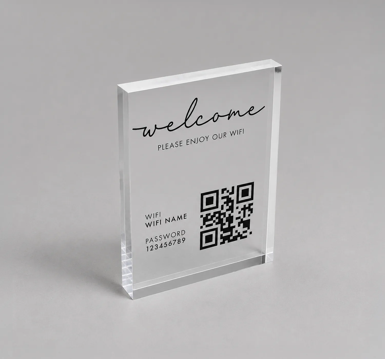 Wi-Fi Access QR Code Stand