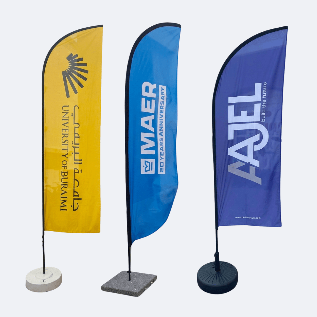 Event branding flags Dubai Abu Dhabi UAE