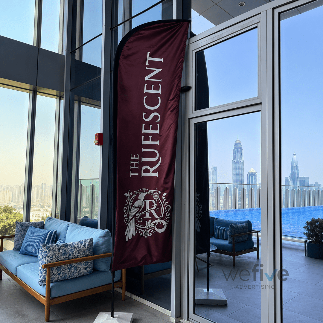 Outdoor promotional flags printing UAE