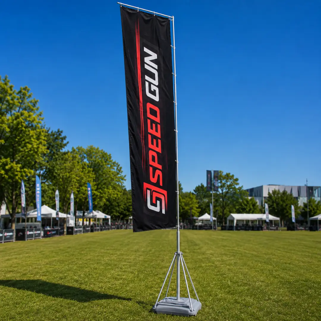 Telescopic Flags Printing in Dubai, Ajman. Sharjah, Abu Dhabi, UAE