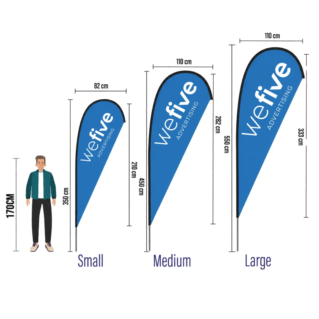 Tear Drop Flags Printing Dubai, Ajman, UAE