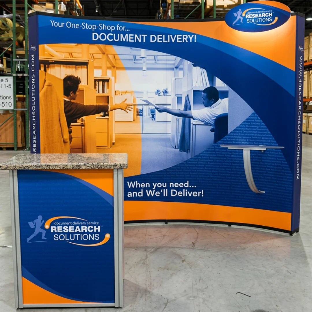 Backlit Fabric Popup Curved Backdrops Dubai, Abu Dhabi, UAE