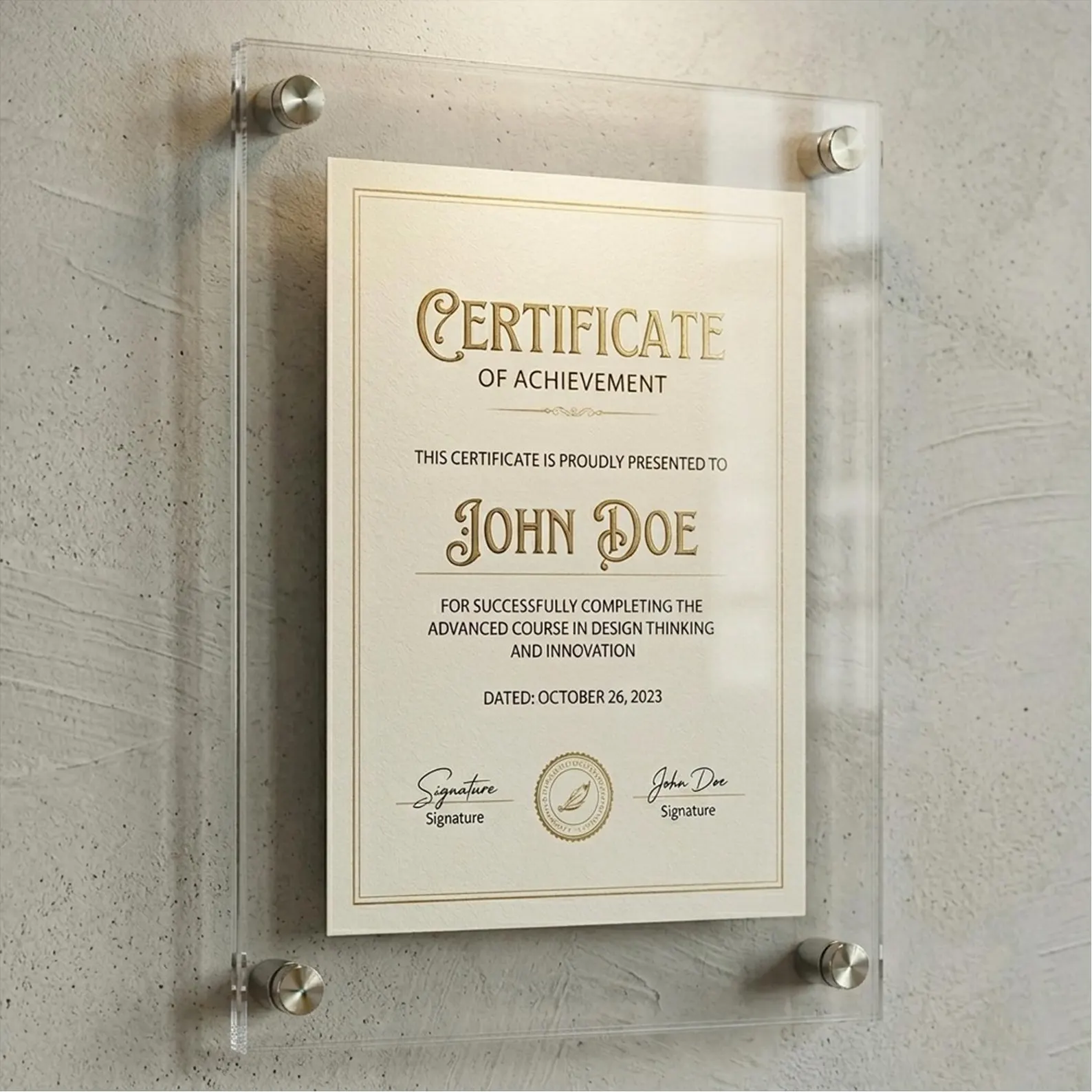 Certificate, Trade Licence and Recognition Frames