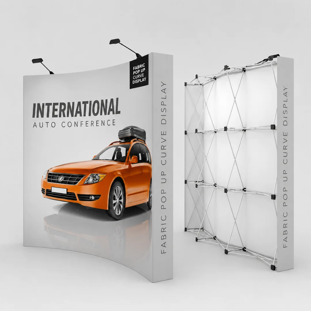 Fabric Pop Up Curved Printing in Dubai, UAE