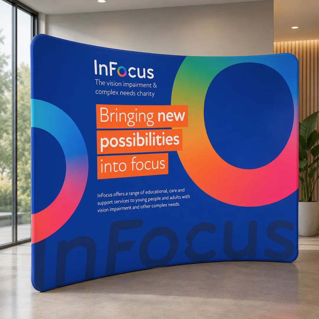 Seamless Curved Fabric Backdrop Printing in Dubai, UAE