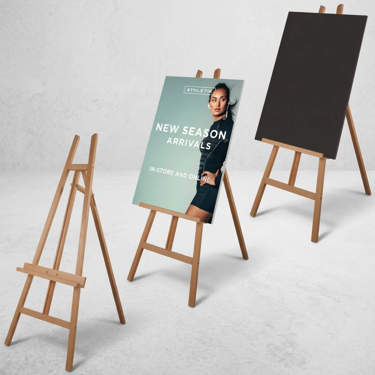 Wooden Easel Stand Branding in Dubai, UAE