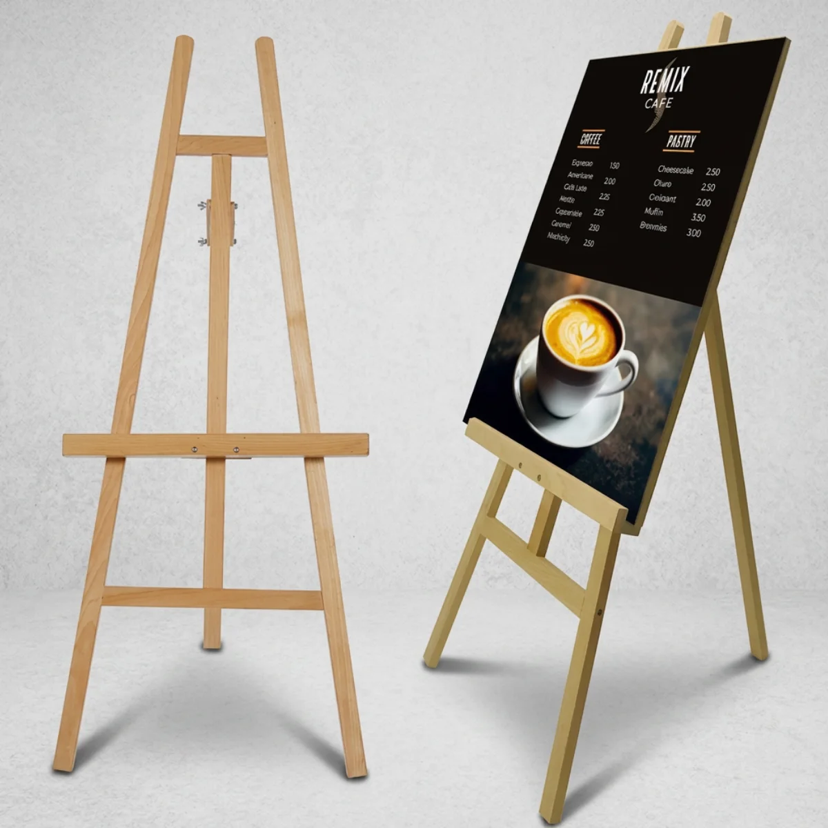 Custom Wooden Easel Stand Branding in Dubai UAE