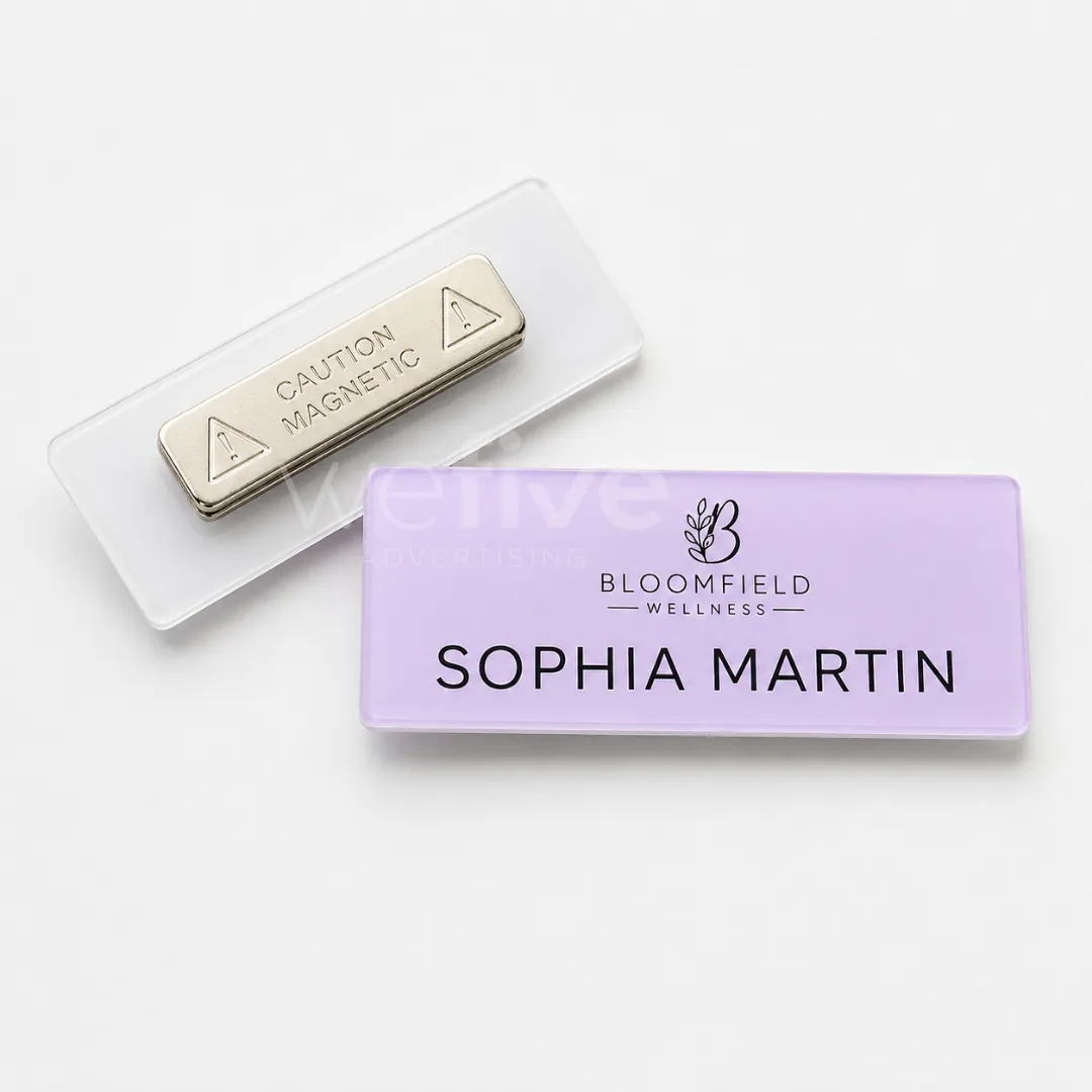 Custom Acrylic Name Badges Printing in Dubai, UAE