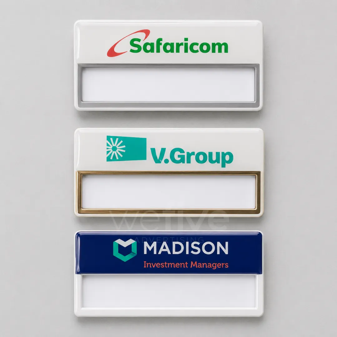 Acrylic Reusable Name badges printing in Dubai, Abu Dhabi, Ajman UAE