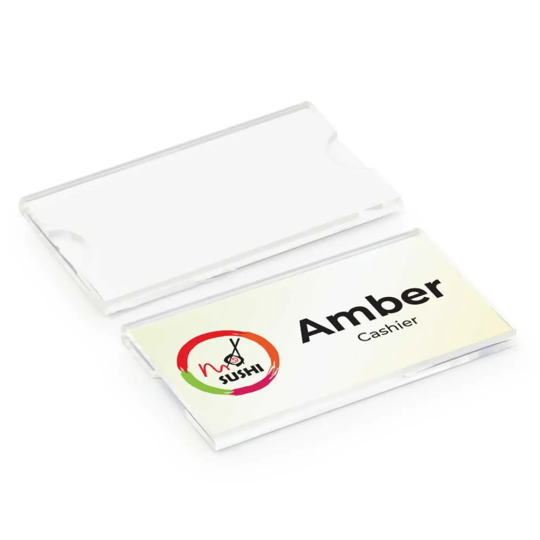 Acrylic Reusable Name badges printing in Dubai, Abu Dhabi, Ajman UAE