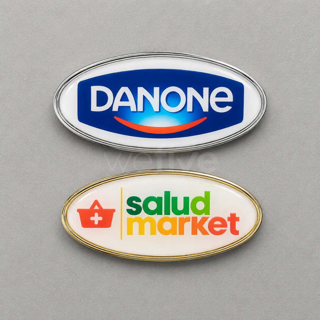 Custom Epoxy Dome Name Badges Printing in Dubai, Ajman, UAE