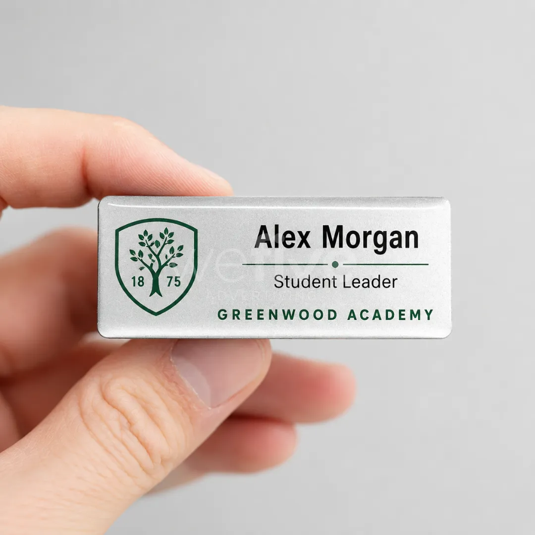 Custom Epoxy Dome Name Badges Printing in Dubai, Ajman, UAE