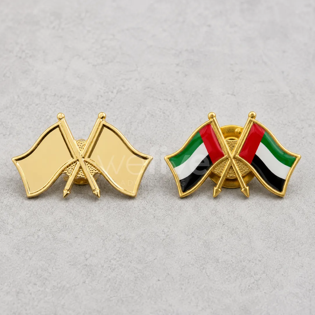 Custom Flag Pins & Badges Printing in Dubai, Sharjah, Ajman, UAE