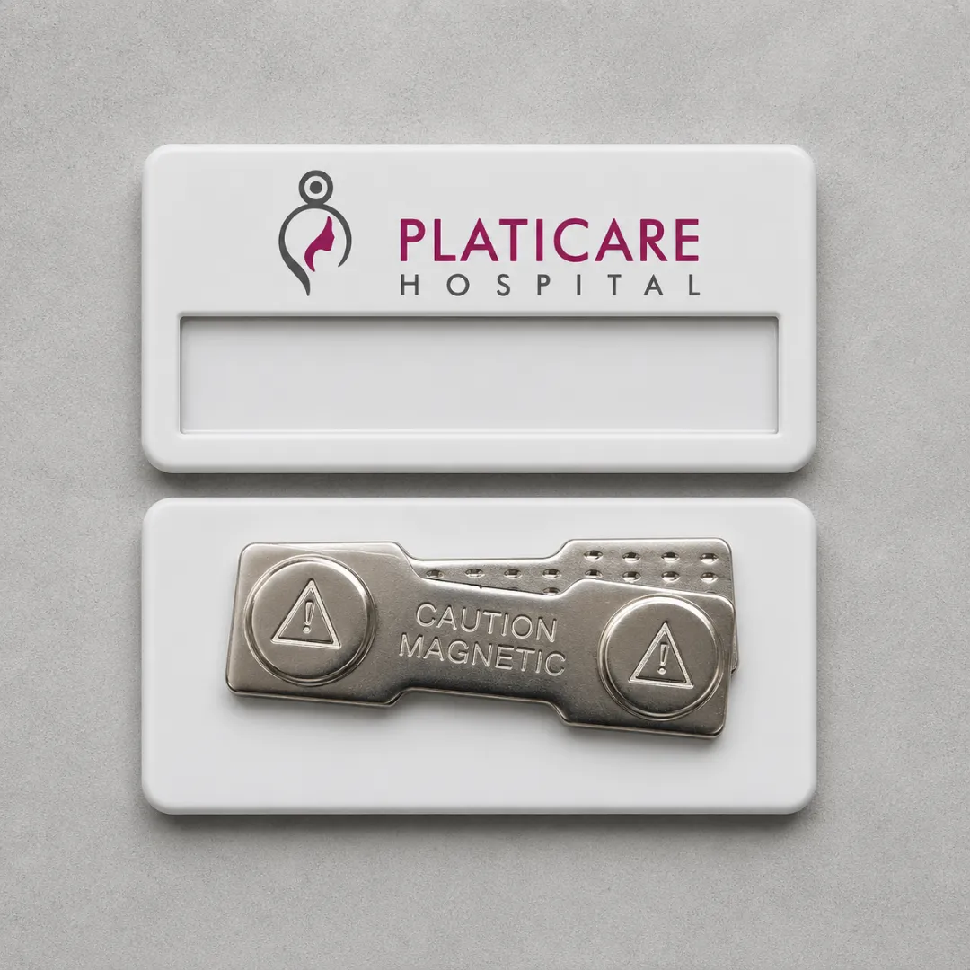 Plastic Reusable Name Badges Printing in Dubai, Abu Dhabi, Ajman UAE