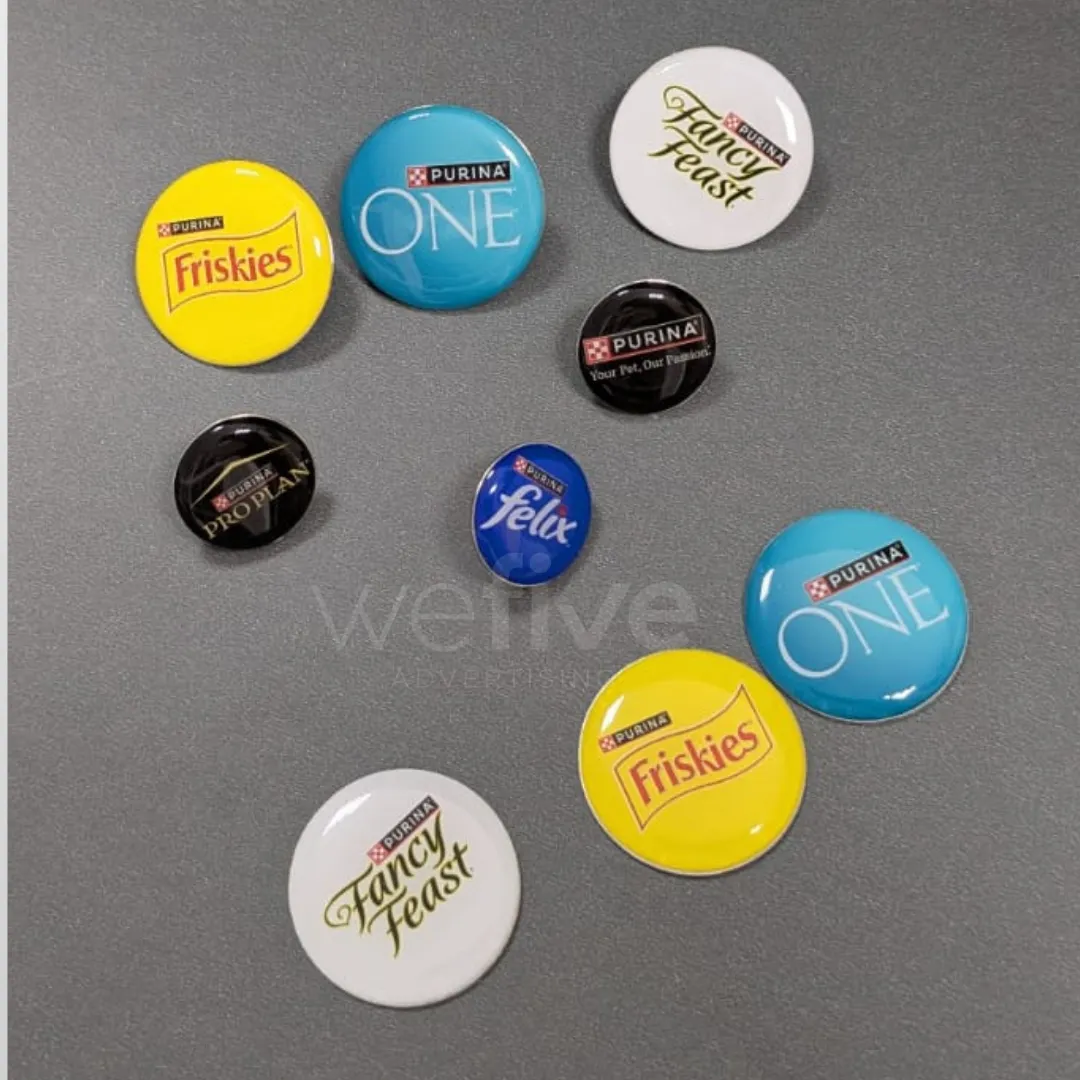 Custom Round Epoxy Pins & Badges Printing in Dubai, Abu Dhabi, UAE