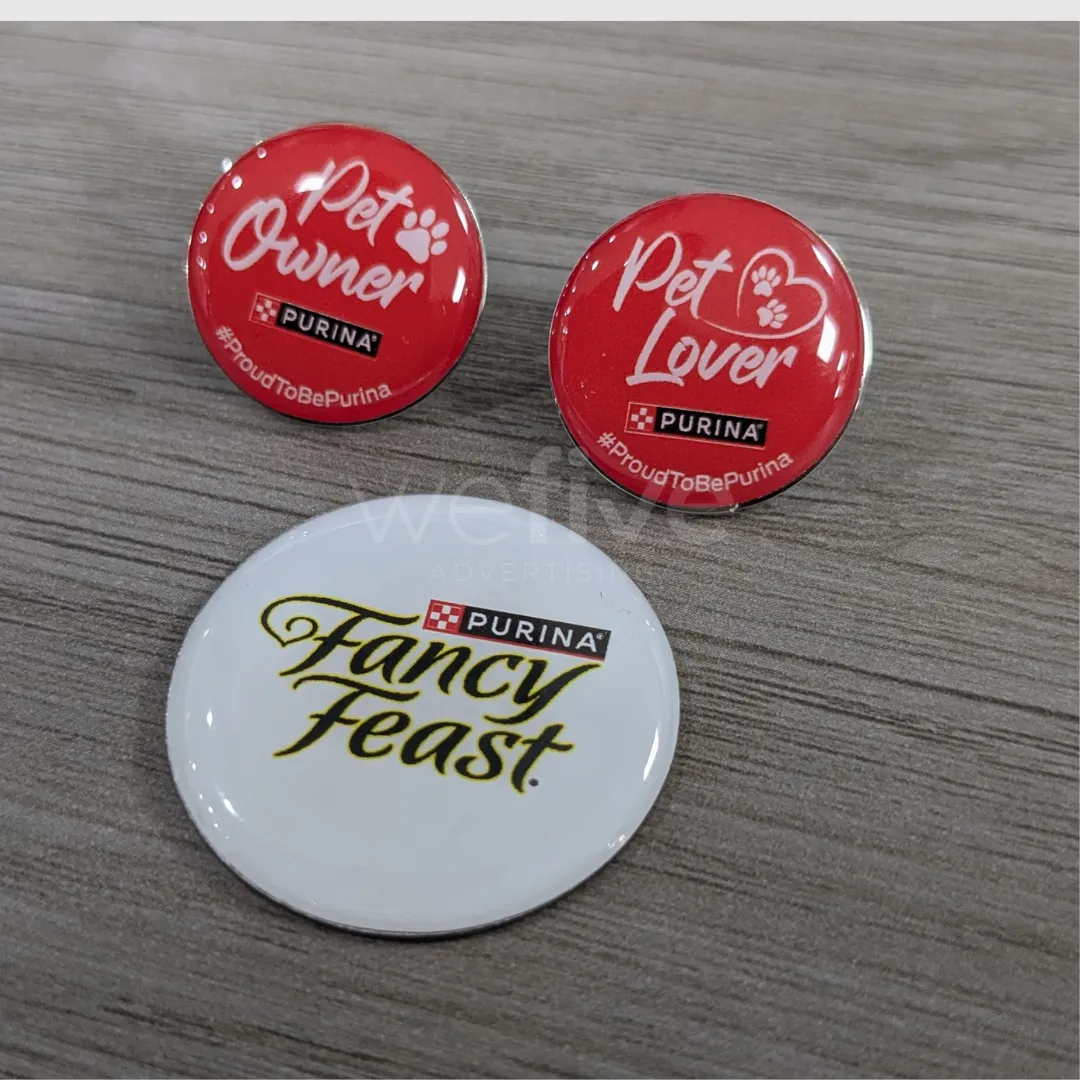 Custom Round Epoxy Pins & Badges Printing in Dubai, Abu Dhabi, UAE