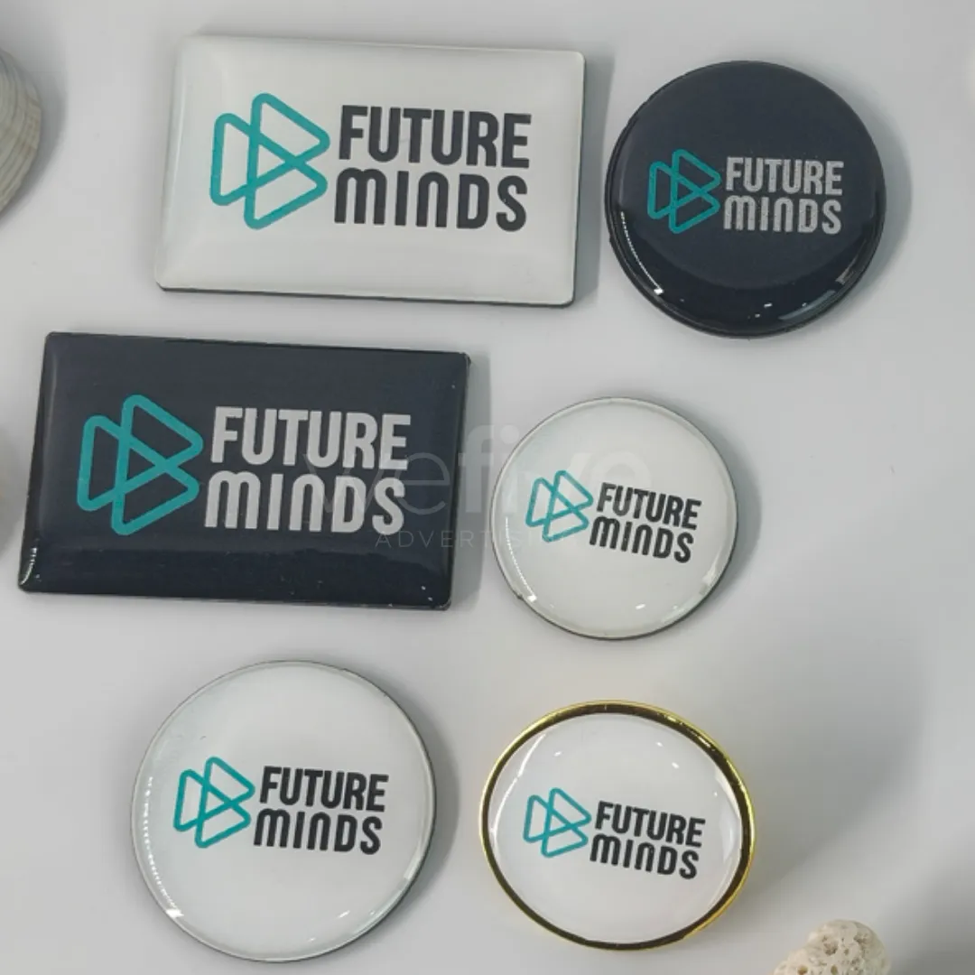 Custom Round Epoxy Pins & Badges Printing in Dubai, Abu Dhabi, UAE