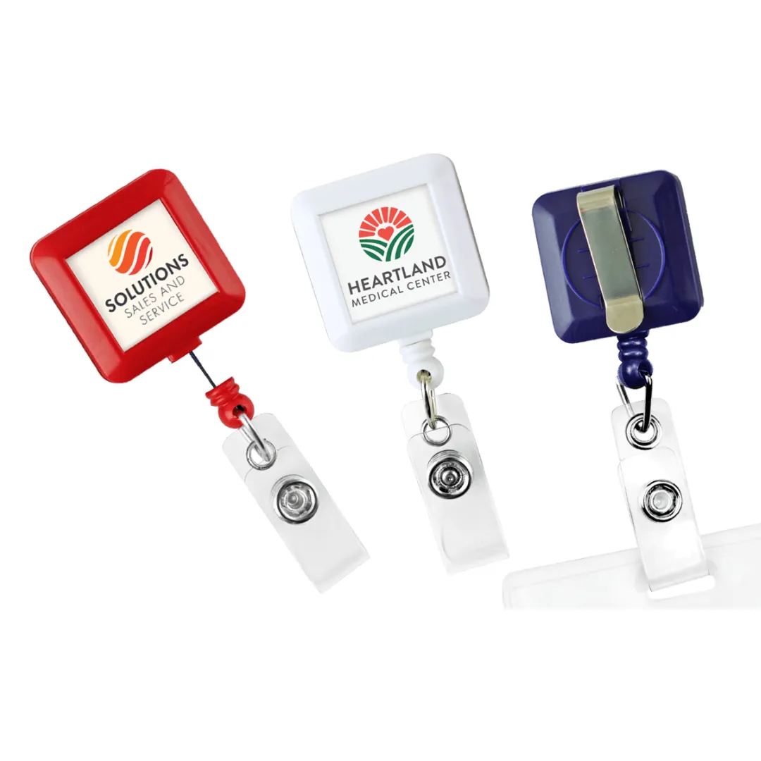 Custom Square Reel Badges Printing in Dubai, UAE
