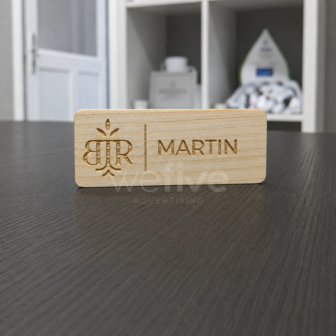 Customized Wooden Name Badges Printing in Dubai, UAE
