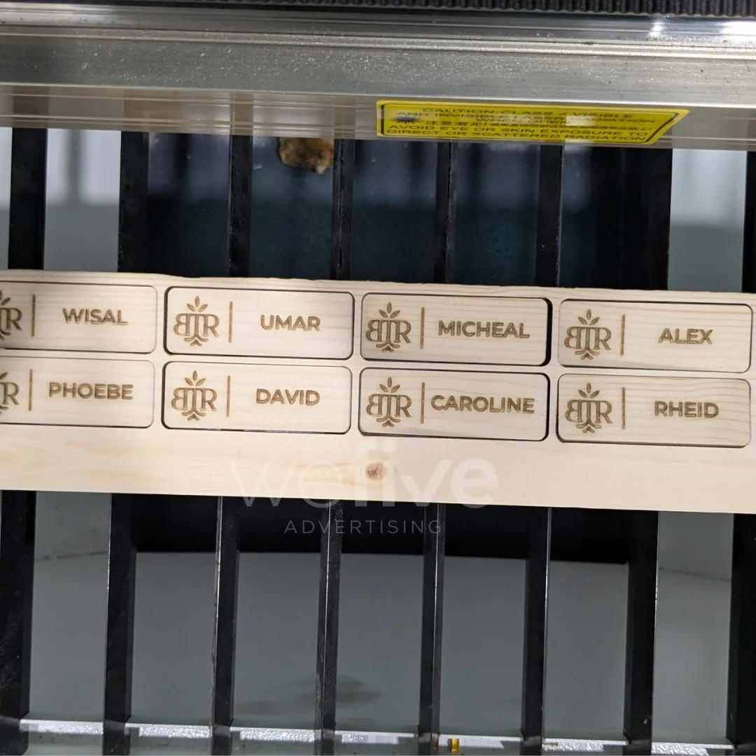 Customized Laser Engraved Wooden Badges in Dubai, Abu Dhabi, UAE