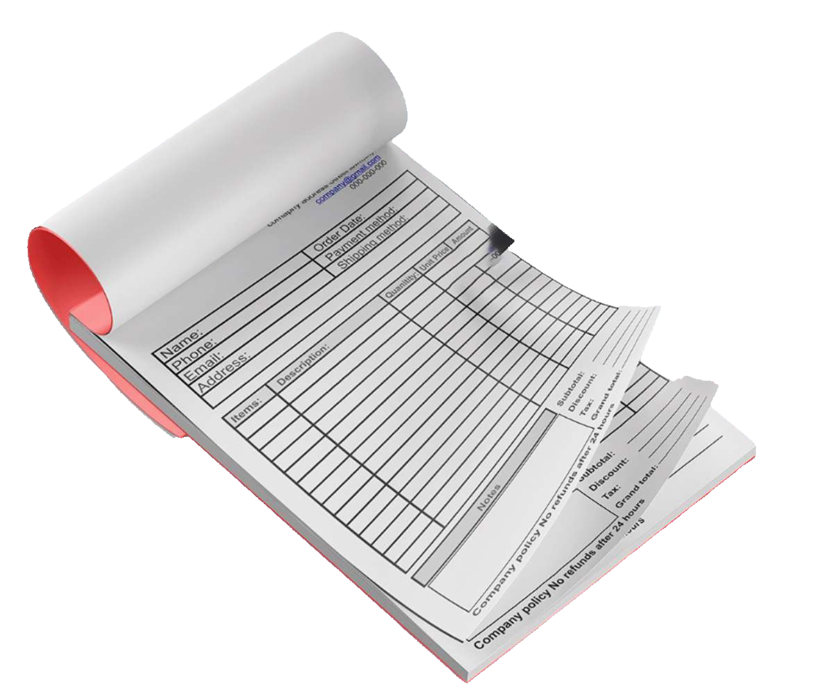 Custom Invoice Book Printing in Dubai