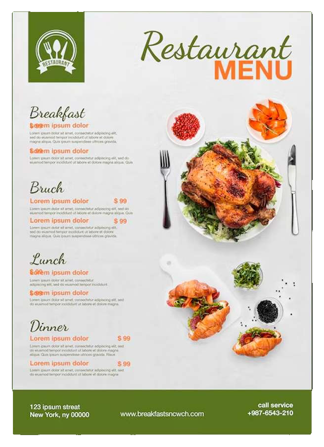 Custom Menu Card Printing in Dubai
