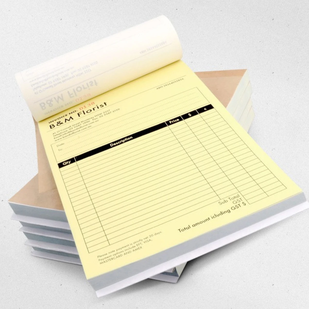Invoice Book Prinitng in Dubai, Abu Dhabi UAE