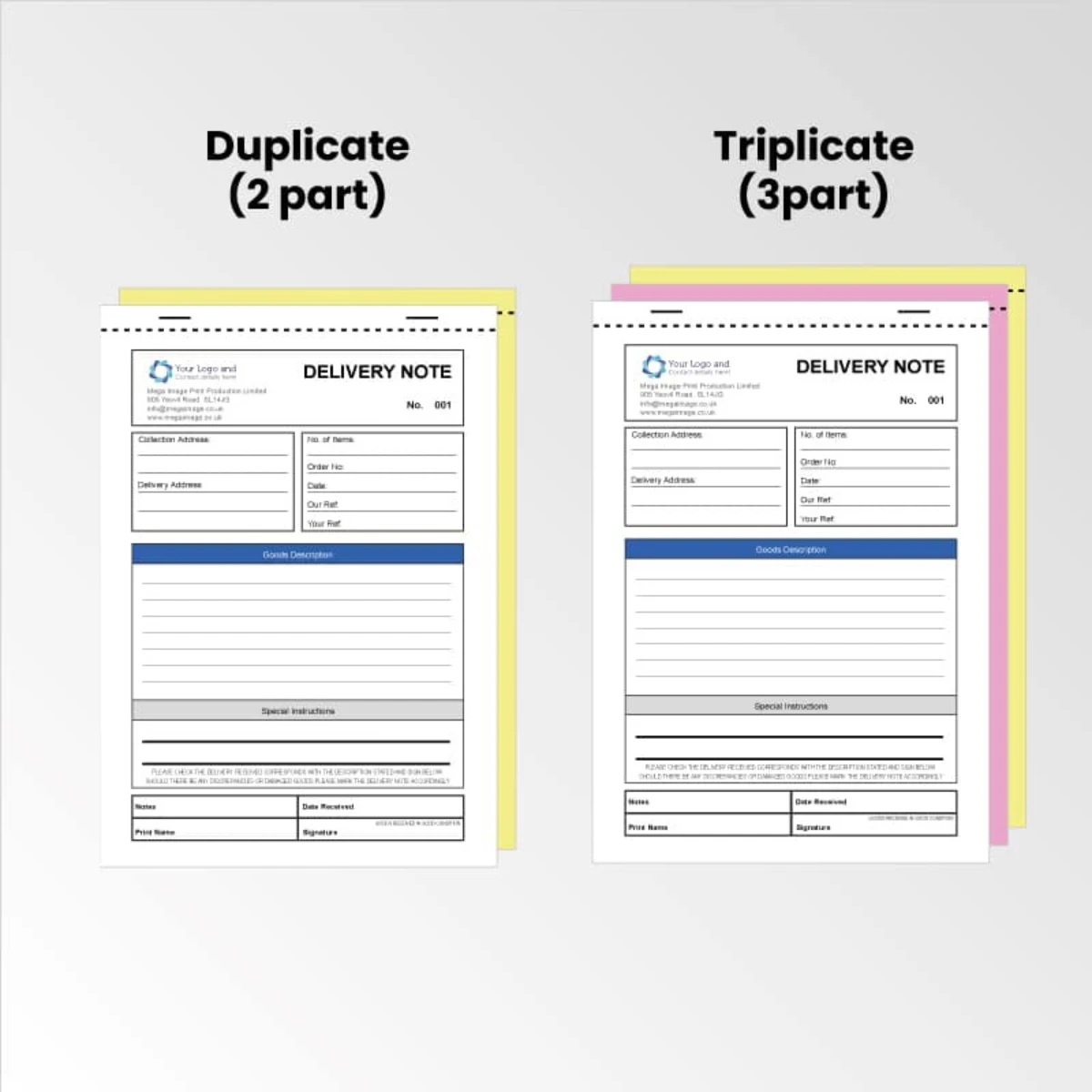 Delivery Order NCR Book Printing in Dubai