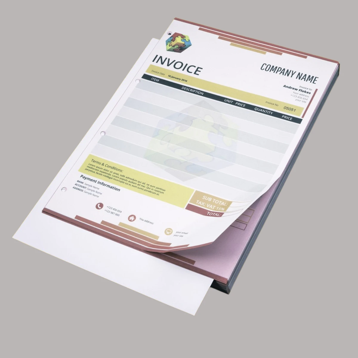 Invoice Book Prinitng in Dubai, Abu Dhabi UAE