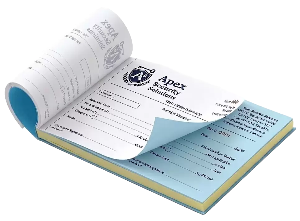 Custom Receipt Voucher Printing in Dubai and Across the UAE